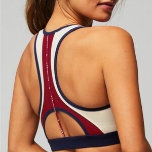 Fabletics Belle Racerback High Impact Sports Bra Oxblood,Navy Size M NWOT